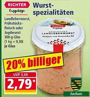 Landlieberwurst, Frühstücks- fleisch oder Jagdwurst 300-g-Glas