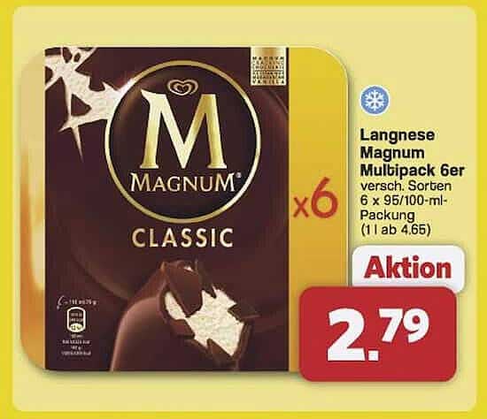 Langnese Magnum Multipack 6er variierende Sorten