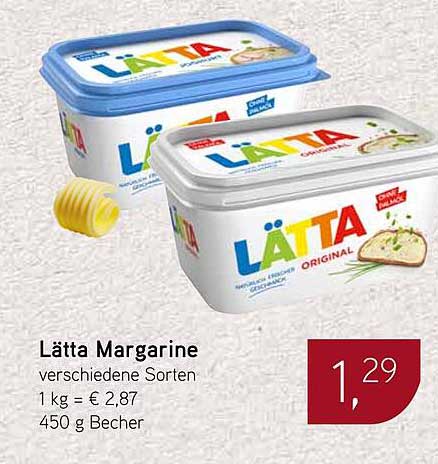 Lätta Margarine verschiedene Sorten