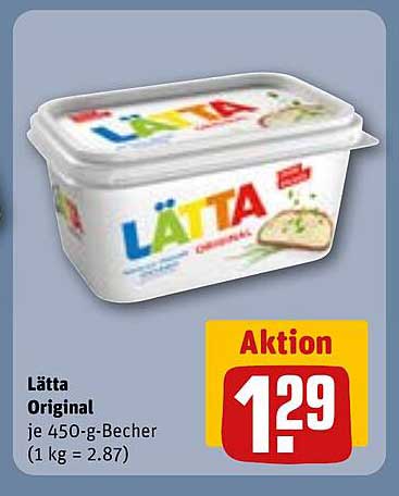 Lätta Original 450 g Becher – Aktion zum Superpreis