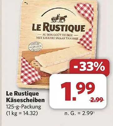 Le Rustique Käsescheiben 125-g-Packung