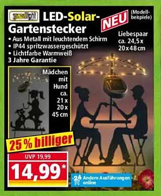 LED-Solar-Gartenstecker