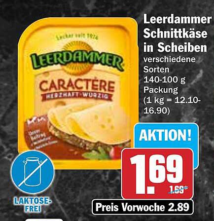 Leerdammer Schnittkäse in Scheiben - Verschiedene Sorten