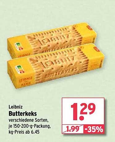 Leibniz Butterkeks – verschiedene Sorten, 150-200 g-Packung