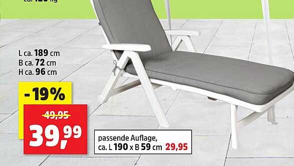 Liege  mit Auflage – Entspannung für den Sommer