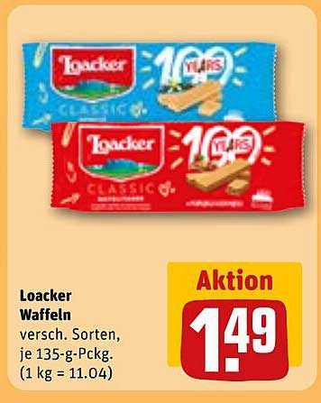 Loacker Waffeln – verschiedene Sorten, je 135-g-Packung