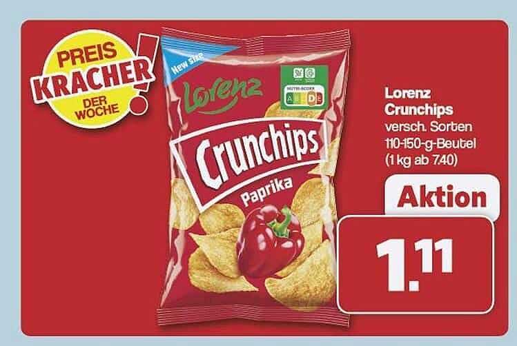 Lorenz Crunchips Paprika 110-150 g