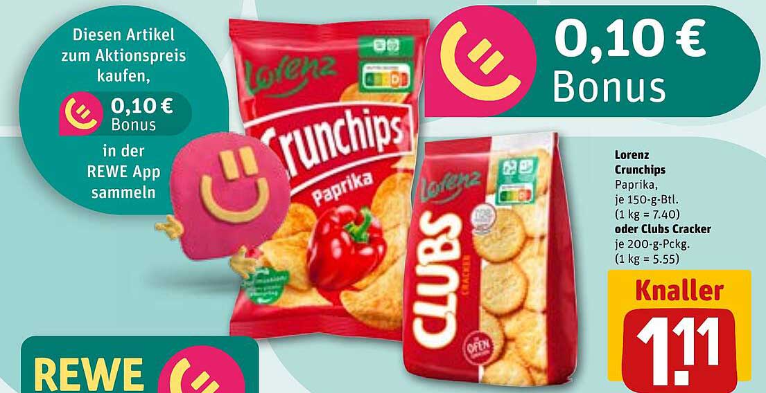 Lorenz Crunchips Paprika, je 150-g-Btl.
