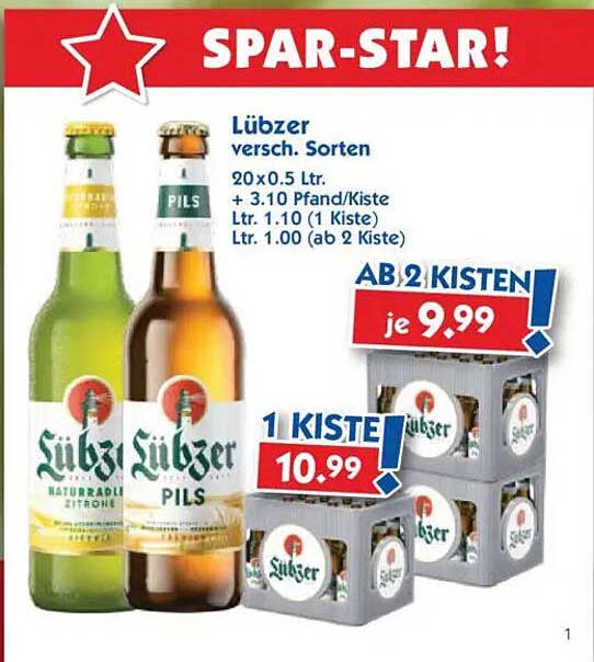 Lübzer Bier – Verschiedene Sorten im Angebot
