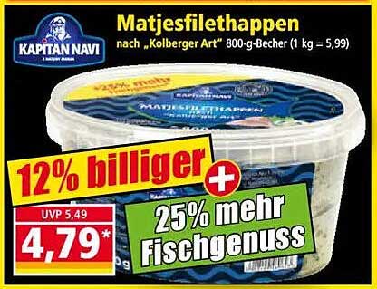 Matjesfilethappen nach Kolberger Art 800-g-Becher
