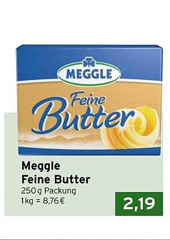 Meggle Feine Butter 250 g Packung