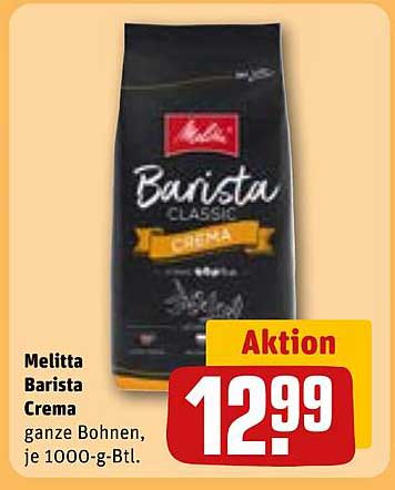 Melitta Barista Crema ganze Bohnen, je 1000-g-Btl.