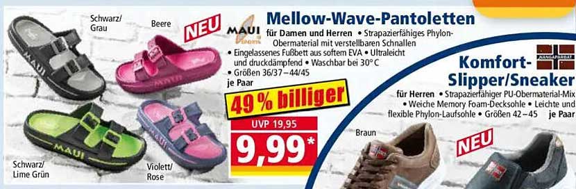 Mellow-Wave-Pantolette für Damen und Herren