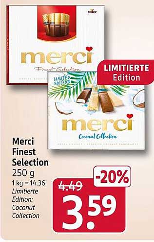 Merci Finest Selection 250 g - Limitierte Edition: Coconut Collection
