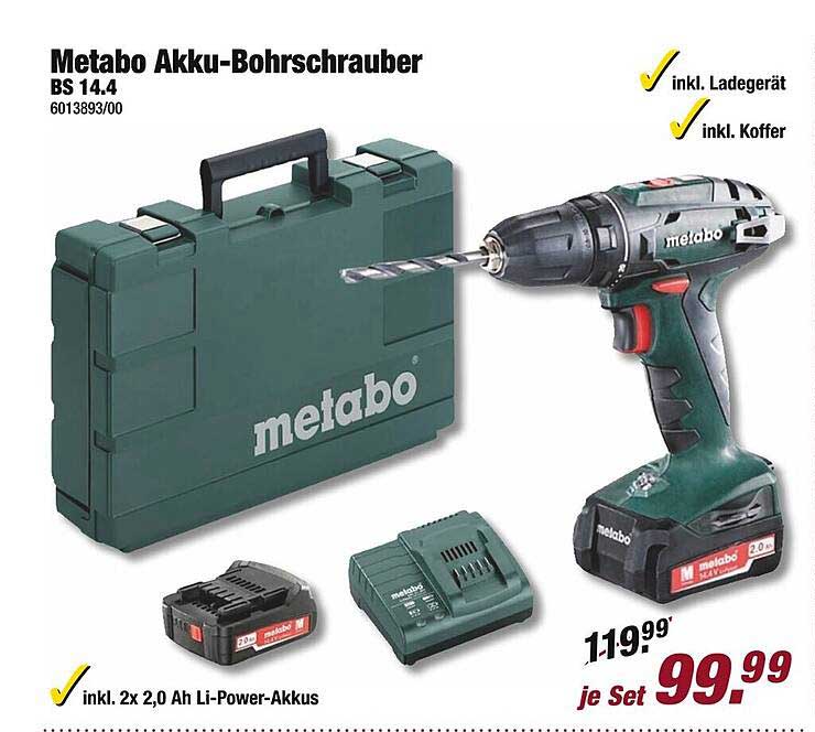 Metabo Akku-Bohrschrauber BS 14.4
