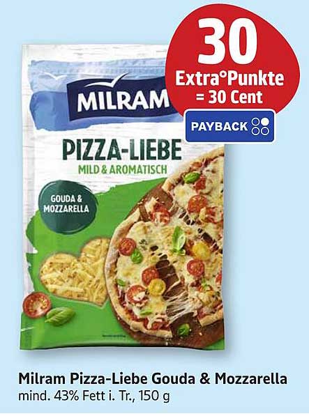 Milram Pizza-Liebe Gouda & Mozzarella, 150 g