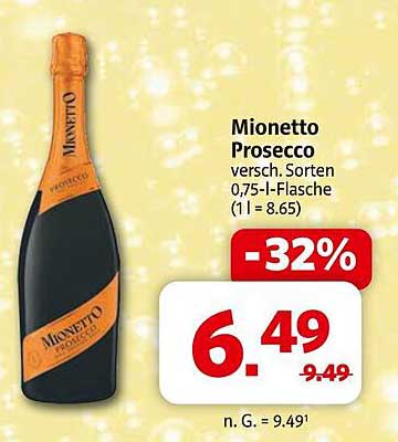 Mionetto Prosecco 0,75 l - Vielfältige Sorten