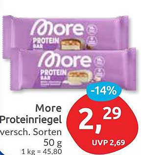 More Proteinriegel versch. Sorten 50 g