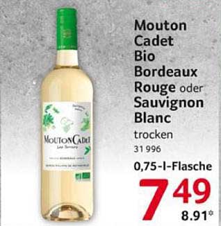 Mouton Cadet Bio Bordeaux Rouge oder Sauvignon Blanc