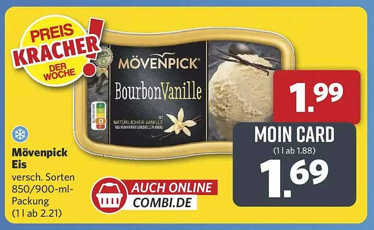 Mövenpick Eis Bourbon Vanille 850/900 ml