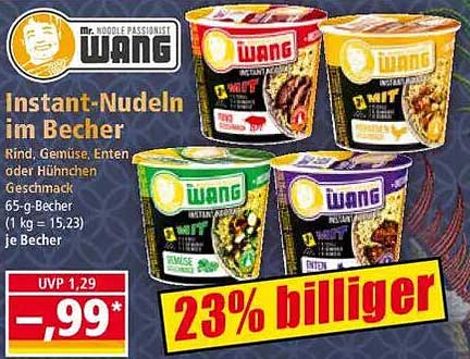 Mr. Wang Instant-Nudeln im Becher