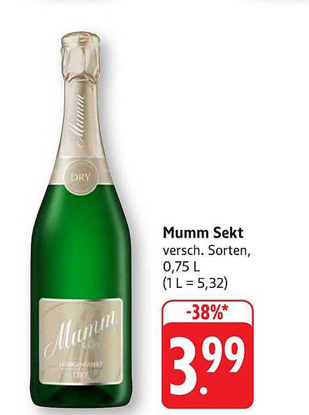 Mumm Sekt - verschiedene Sorten, 0,75 L