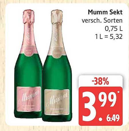 Mumm Sekt verschiedene Sorten 0,75 L