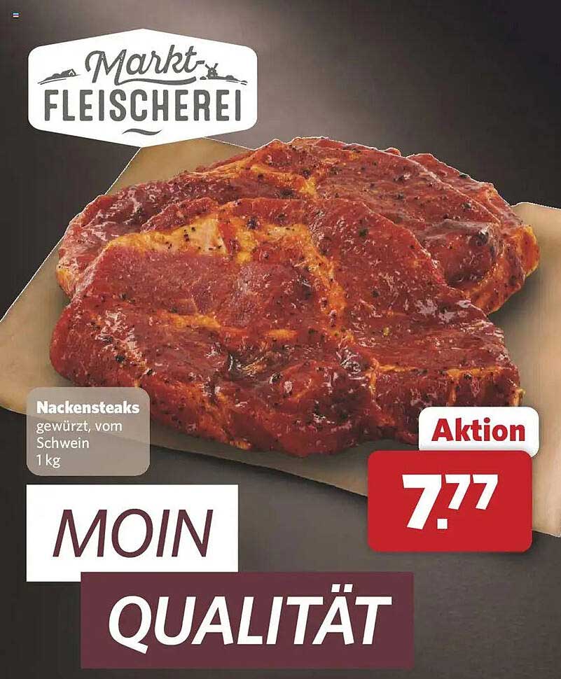 Nackensteaks gewürzt, vom Schwein 1 kg