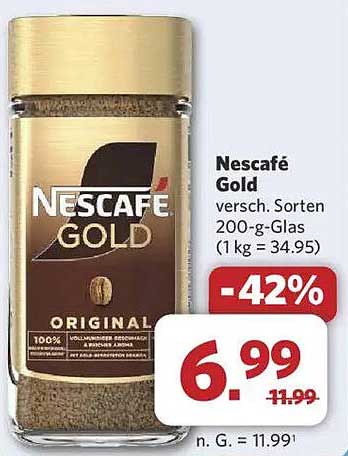 Nescafé Gold - 200 g Glas