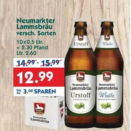 Neumarkter Lammsbräu - verschiedene Sorten 10 x 0,5 L