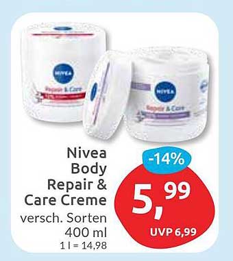 Nivea Body Repair & Care Creme 400 ml - verschiedene Sorten