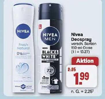 Nivea Deospray verschiedene Sorten 150-ml-Dose