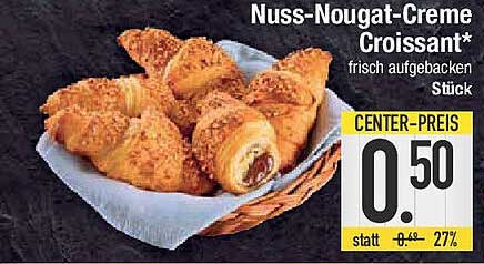 Nuss-Nougat-Creme Croissant* frisch aufgebacken Stück