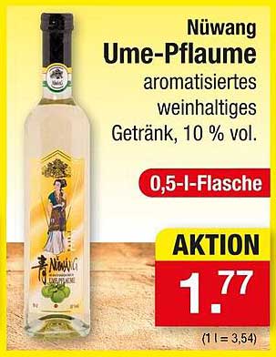 Nüwang Ume-Pflaume - aromatisiertes weinhaltiges Getränk, 10 % vol.