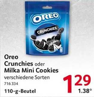 Oreo Crunchies oder Milka Mini Cookies, verschiedene Sorten