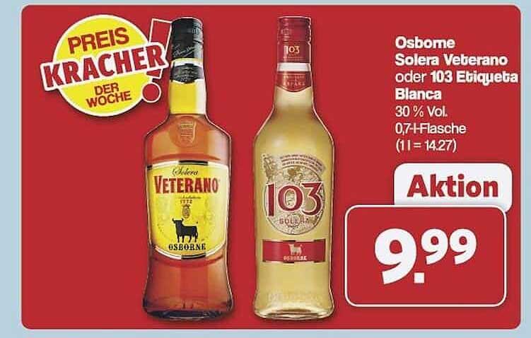 Osborne Solera Veterano oder 103 Etiqueta Blanca 0,7l