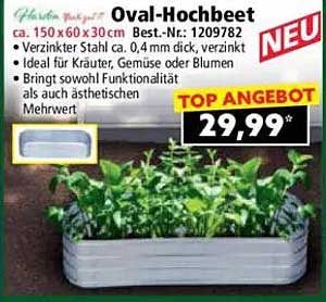 Oval-Hochbeet aus verzinktem Stahl - Top Angebot!