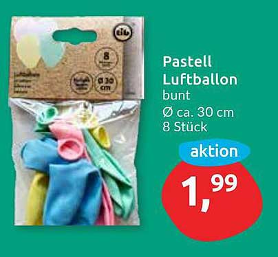 Pastell Luftballon bunt