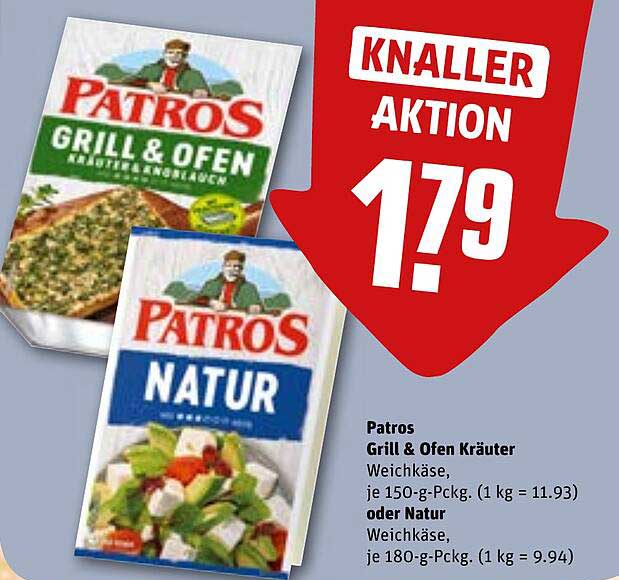 Patros Grill & Ofen Kräuter oder Natur Weichkäse