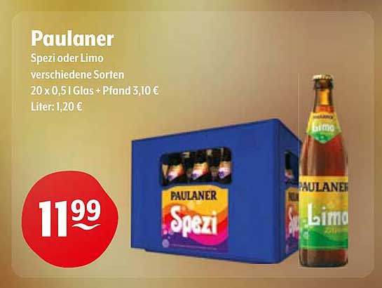 Paulaner Spezi oder Limo - verschiedene Sorten