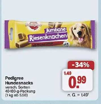 Pedigree Hundesnacks Jumbone Riesenknocken 40-180-g Packung
