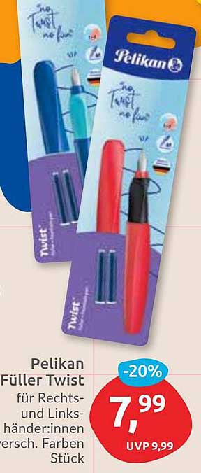 Pelikan Füller Twist für Rechts- und Linkshänder