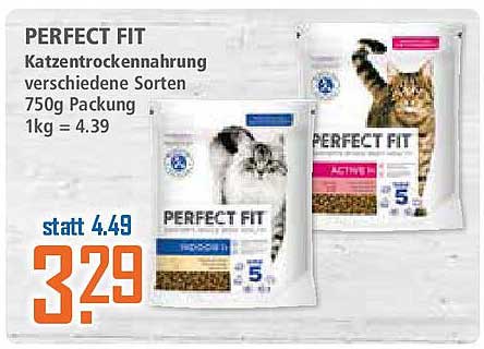 PERFECT FIT Katzenfutter Trockenfutter verschiedene Sorten 750g