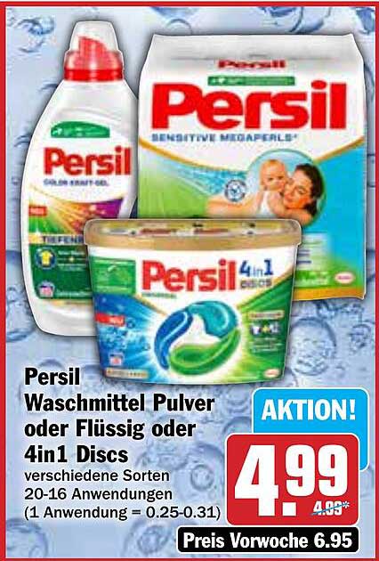 Persil Waschmittel Pulver oder Flüssig oder 4in1 Discs