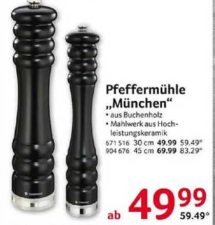 Pfeffermühle „München“ aus Buchenholz