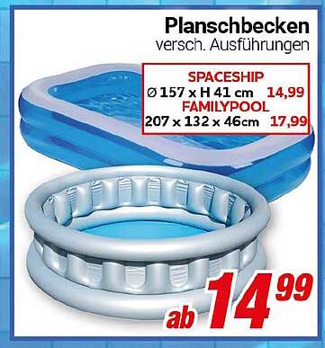 Planschbecken - versch. Ausführungen