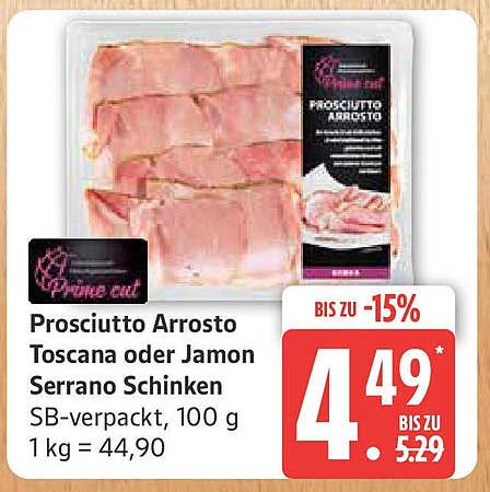 Prosciutto Arrostо Toscana oder Jamon Serrano Schinken