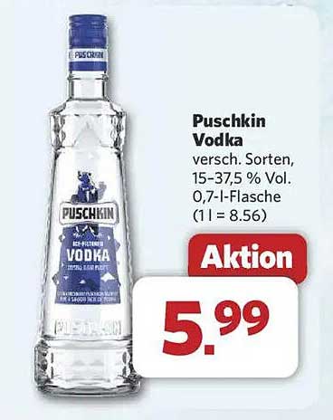 Puschkin Vodka 0,7 l - Aktionspreis!