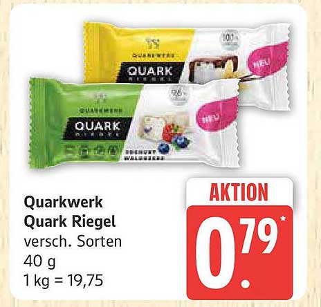 Quarkwerk Quark Riegel - verschiedene Sorten