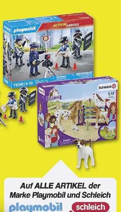 Rabatt auf alle Artikel der Marke Playmobil und Schleich